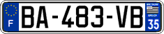 French license plate, SIV (ordinary)
