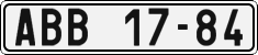 License plate of the Czech Republic, Cars (1960)