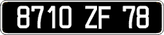 French license plate, FNI