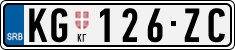 License plate of Serbia, Cars