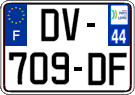 French license plate, SIV (ordinary)