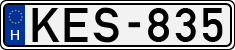 license plates of Hungary, Cars (1990)