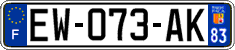 French license plate, SIV (ordinary)
