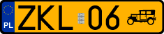 License plates of Poland, Oldtimers