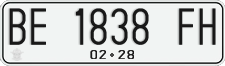 License plate of Indonesia, Regular plates