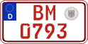 German license plate, Red license plates