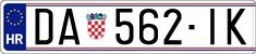License plate of Croatia, Regular plates