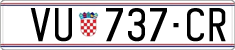 License plate of Croatia, Regular plates