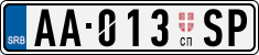 License plate of Serbia, Trailers