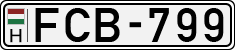 license plates of Hungary, Cars (1990)