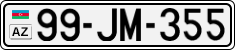 License plate of Azerbaijan, Cars