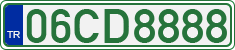 License plate of Turkey, Diplomatic