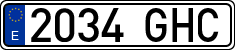 License plates of Spain, Ordinary (2000)