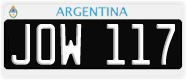 License plate of Argentina, Cars (1995, ABC 123)