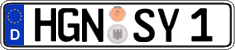 German license plate, Regular plates