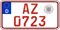 German license plate, Red license plates