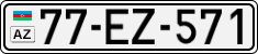 License plate of Azerbaijan, Cars