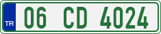 License plate of Turkey, Diplomatic