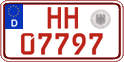 German license plate, Red license plates