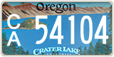 Oregon, Specialty plates (AB 12345)