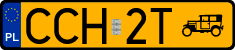License plates of Poland, Oldtimers