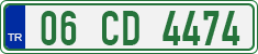 License plate of Turkey, Diplomatic