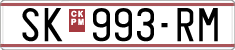 License plate of North Macedonia, Regular plates (1993)