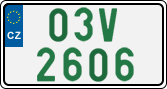 License plate of the Czech Republic, Oldtimers (2001)