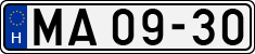 license plates of Hungary, National Ambulance Service (1990)