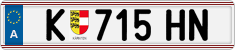 License plate of Austria, Regular plates