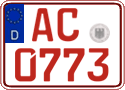 German license plate, Red license plates