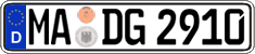 German license plate, Regular plates