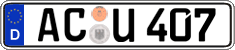 German license plate, Regular plates