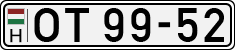 license plates of Hungary, Oldtimers (1990)