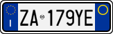 License plate of Italy, Cars (1994 year series)