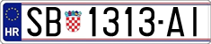 License plate of Croatia, Regular plates