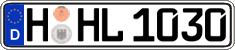 German license plate, Regular plates
