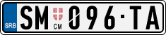 License plate of Serbia, Cars