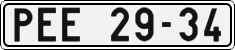 License plate of the Czech Republic, Cars (1960)