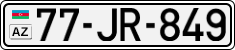 License plate of Azerbaijan, Cars