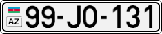 License plate of Azerbaijan, Cars