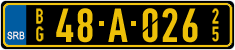 License plate of Serbia, Diplomatic