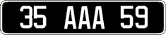 French license plate, FNI