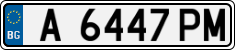 License plate of Bulgaria, Cars