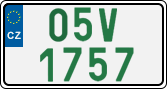 License plate of the Czech Republic, Oldtimers (2001)