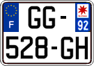 French license plate, SIV (ordinary)