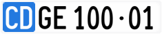 License plate of Switzerland, Diplomatic