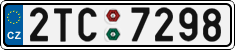 License plate of the Czech Republic, Cars (2001)