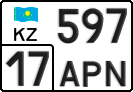 License plate Kazakhstan, Private owners (2012)