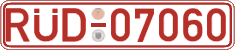 German license plate, Red license plates